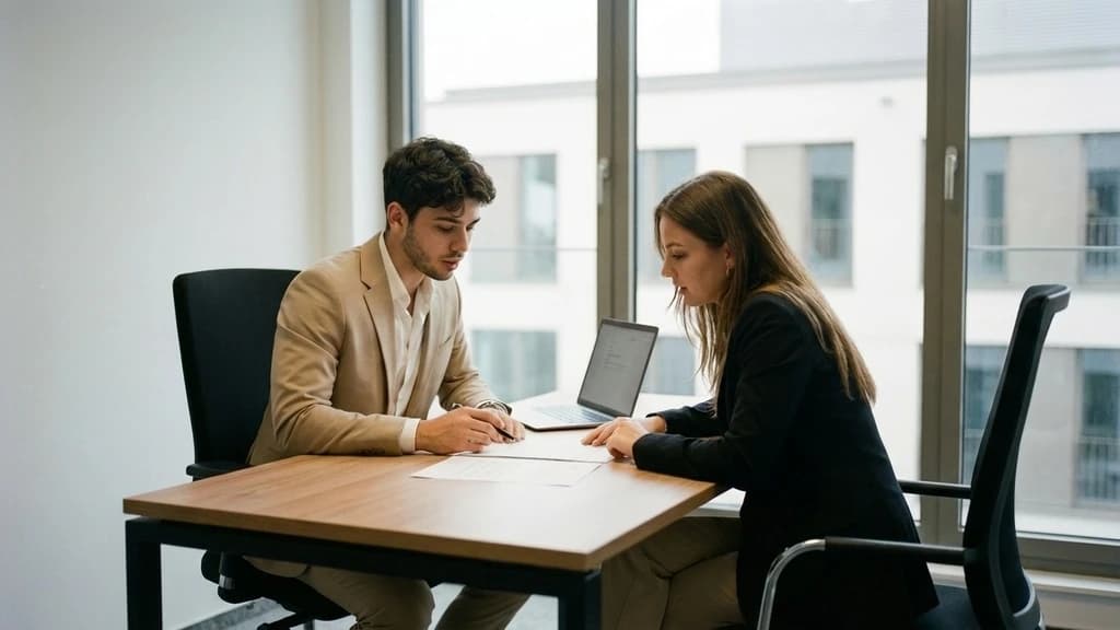 Franklin team member consulting with a client about funding