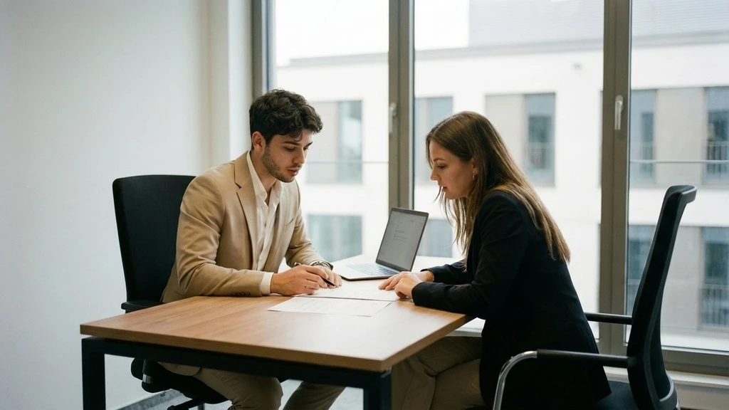 Franklin team member consulting with a client about funding